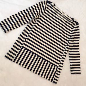 Madewell Navy & White Striped Shirt
